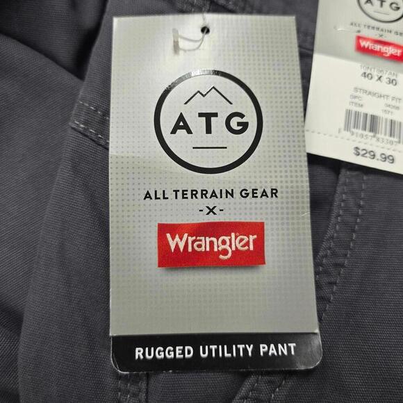 Anthracite ATG All Terrain Gear Canvas Slim Straight Fit | Wrangler | 40X30 - Picture 11 of 15